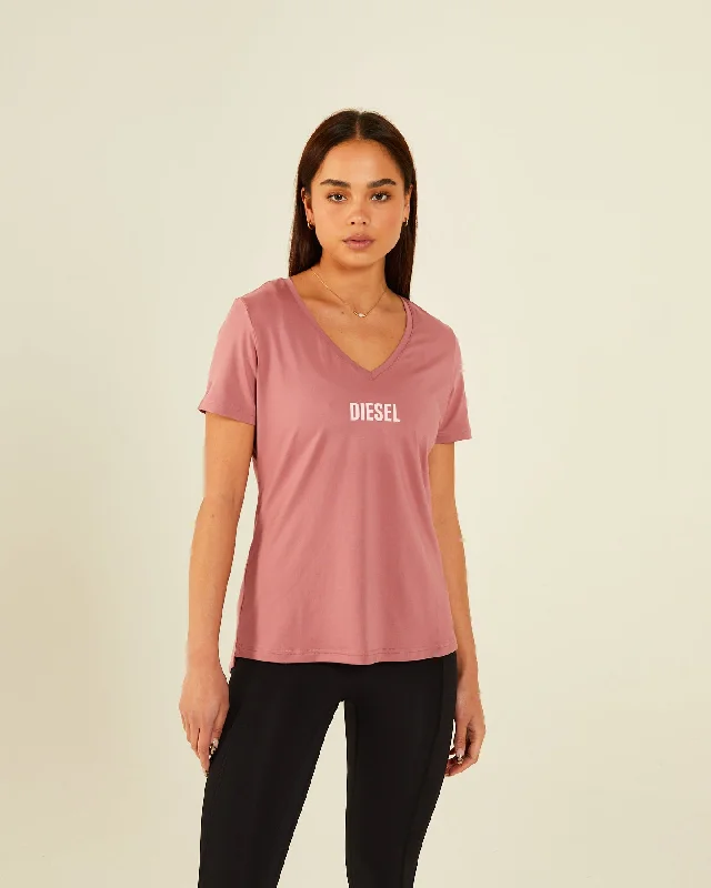 women's tops with sheer overlaysMarcie Tee Blush Rose