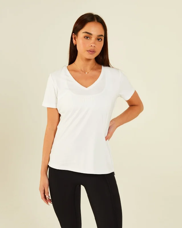 women's tops with sleeveless designsMarcie Tee Dove White