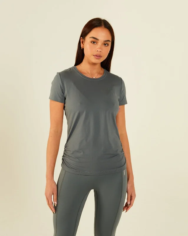 women's tops with geometric patternsTala Tee Sage Grey