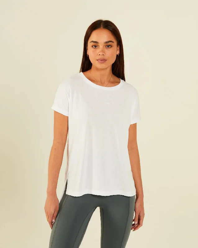 women's tops for those who love to dress up their casual looks with stylish topsJade Tee Optic White