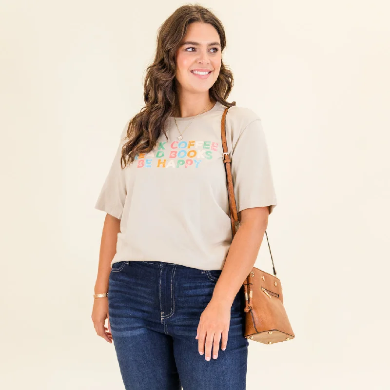 women's tops for casual FridaysTo Be Happy Tee, Tan